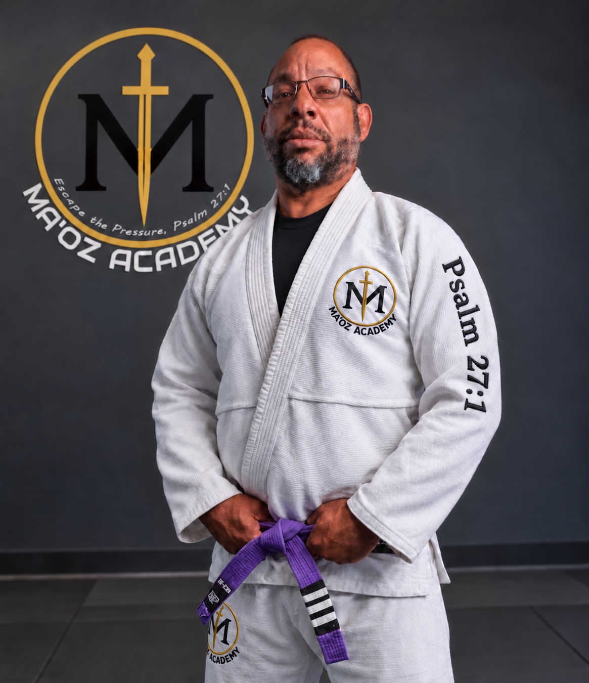 Meet Coach Jay G., three-stripe purple belt